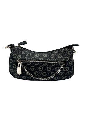 Guess Monogram Print Faux Leather Mini Shoulder Bag